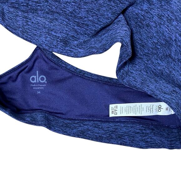 ALO Heathered Blue Sports Bra - M - Picture 3 of 3